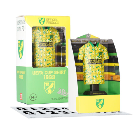 Norwich City 1993 UEFA Cup Metal Jersey: 1 - Display Kit By Norwich City