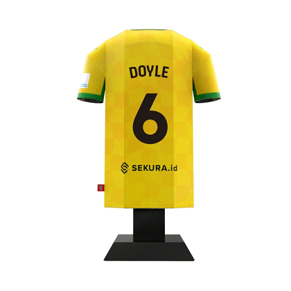 Norwich City 24/25 Metal Home Shirt: 7 - Doyle 6 - Display Kit By Norwich City