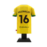 Norwich City 24/25 Metal Home Shirt: 18 - Fassnacht 16 - Display Kit By Norwich City