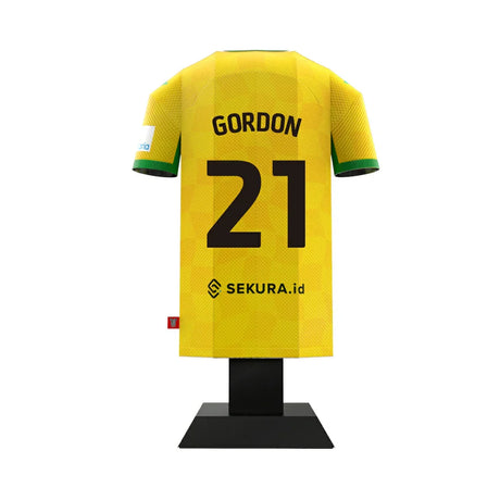 Norwich City 24/25 Metal Home Shirt: 23 - Gordon 21 - Display Kit By Norwich City