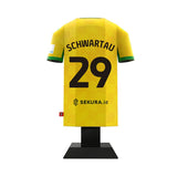 Norwich City 24/25 Metal Home Shirt: 27 - Schwartau 29 - Display Kit By Norwich City