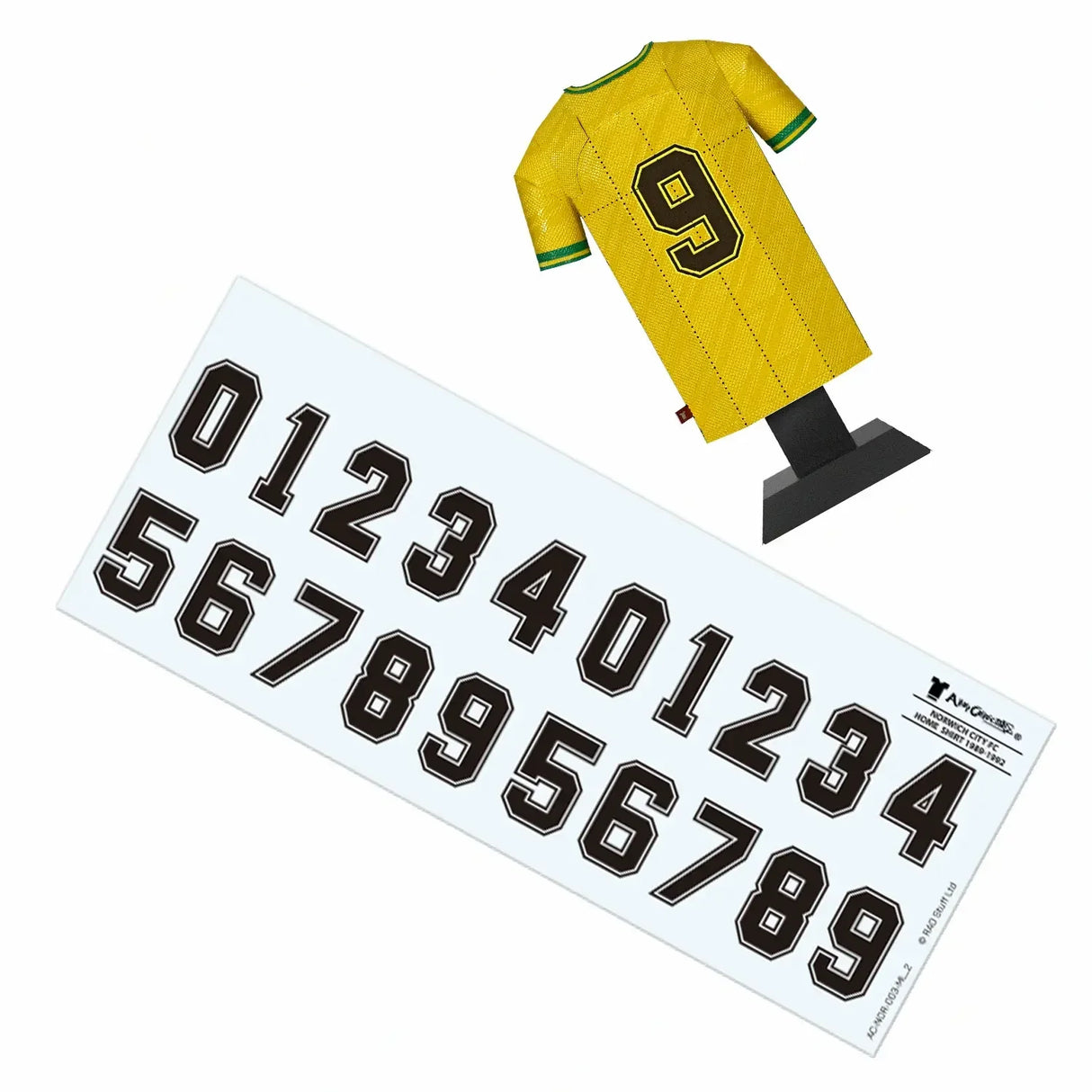 Norwich City 89-92 Retro Metal Jersey: 3 - Display Kit By Norwich City