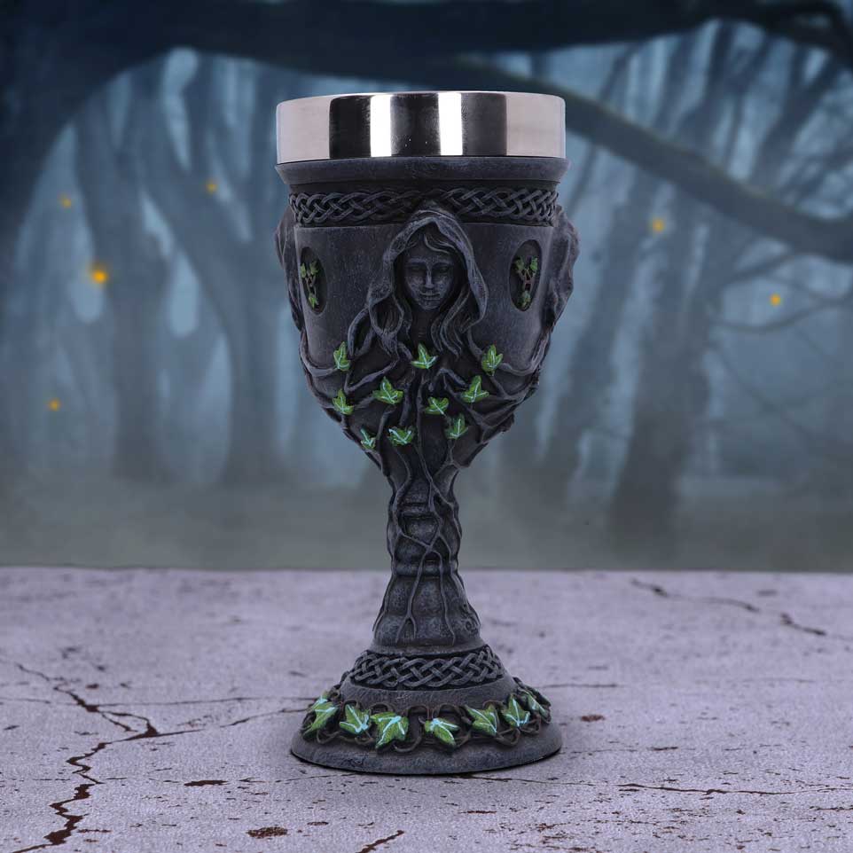 Mother Maiden and Crone Chalice Bronze Triple Goddess Wine Glass - Goblets & Chalices at Gift Moments