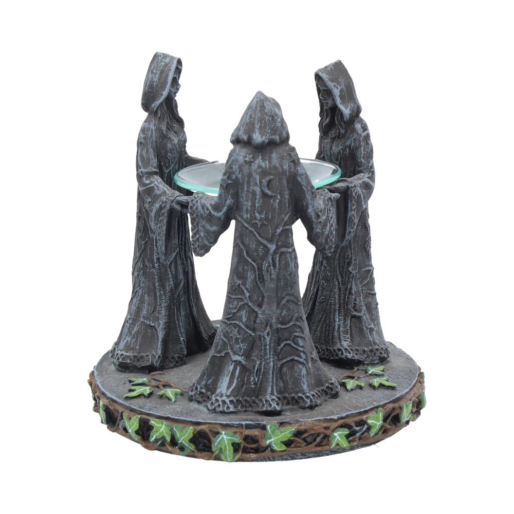 Pagan Magik Circle Triple Moon Oil Burner. (16cm) - Oil Burner at Gift Moments