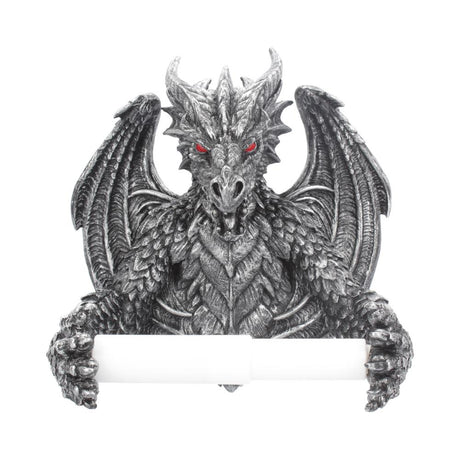 Obsidian Menacing Gothic Dragon Toilet Roll Holder: 2 - Toilet Roll Holders By NN Designs