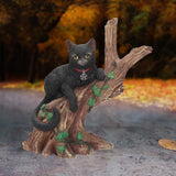 Onyx Cat in Tree Figurine: 1 - Figurines Medium (15-29cm) By NN Designs