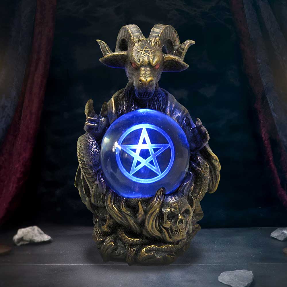 Baphomet Illuminating Orb Figurine 16cm: 1 - Figures & Collectables By Gift Moments