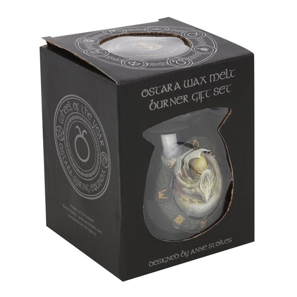 Ostara Wax Melt Burner Gift Set by Anne Stokes: 4 - Oil & Wax Burners By Gift Moments