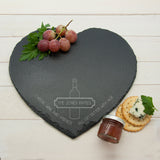 Personalised Our Family Heart Slate Cheese Board Default Title - Cheese Boards at Gift Moments