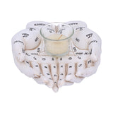 Palmist’s Guide White Chiromancy Hands Candle Holder: 5 - Candles & Holders By Gift Moments