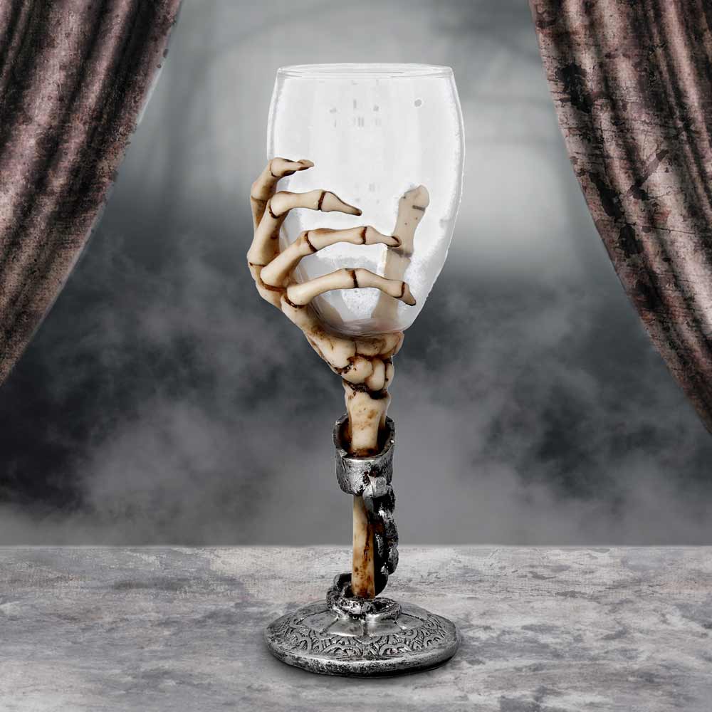 Claw Skeleton Hand Wine Glass Goblet 21cm - Goblets & Chalices at Gift Moments