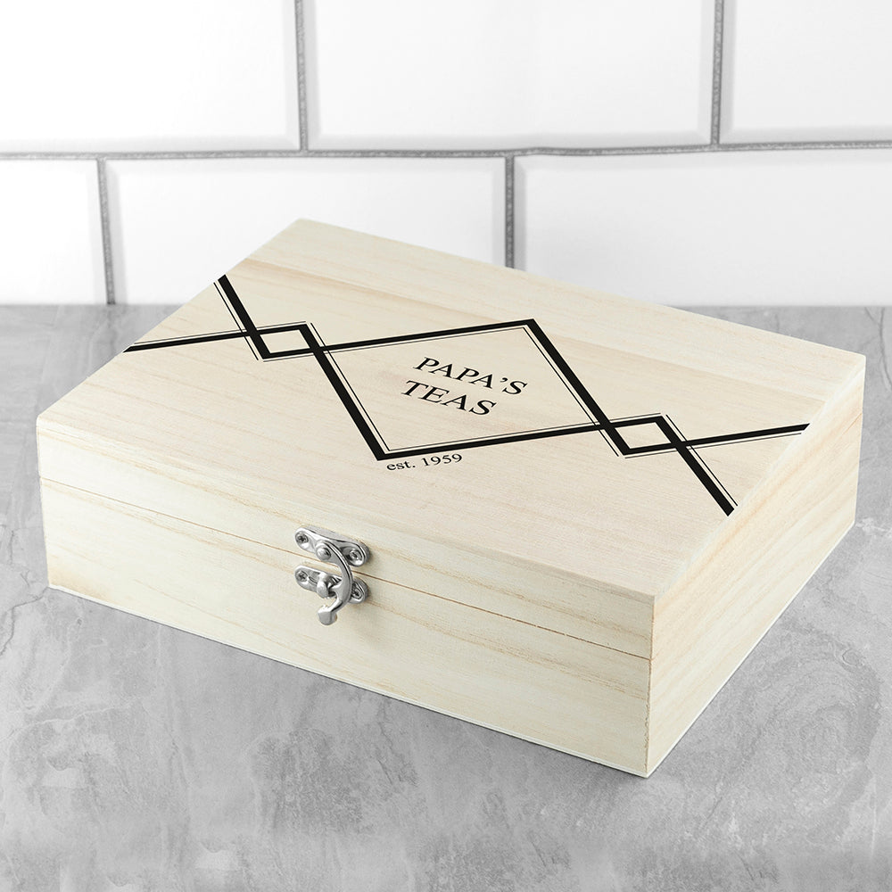 Personalised Gentlemen's Tea Box Selection - Tea Boxes at Gift Moments