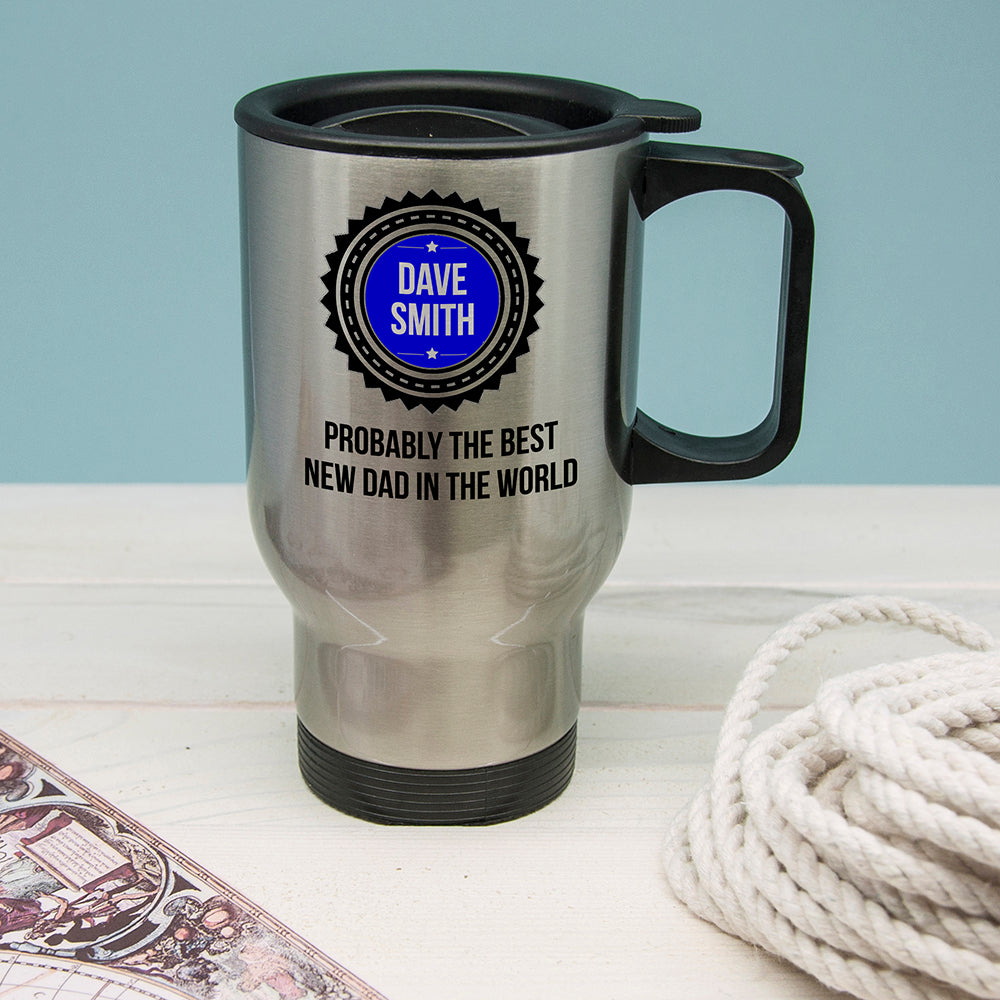 Personalised Best New Dad Travel Mug: 2 - Travel Mugs By Gift Moments