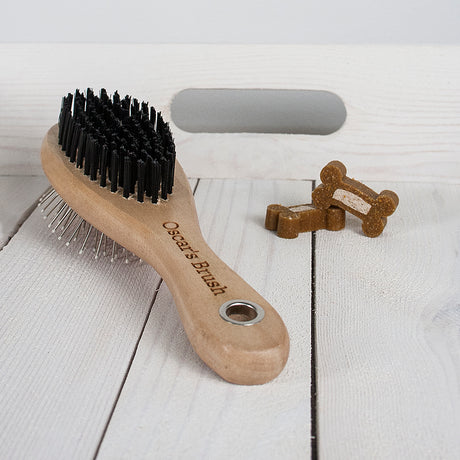 Personalised Wooden Dog Brush - Pet Products at Gift Moments