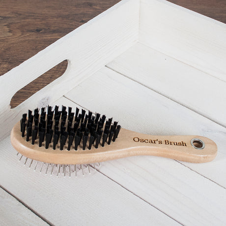 Personalised Wooden Dog Brush - Pet Products at Gift Moments