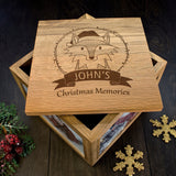 Personalised Woodland Animal Christmas Memory Boxes Fox - Photo Cubes at Gift Moments