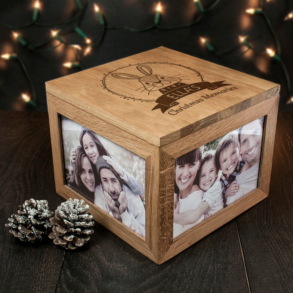 Personalised Woodland Animal Christmas Memory Boxes - Photo Cubes at Gift Moments