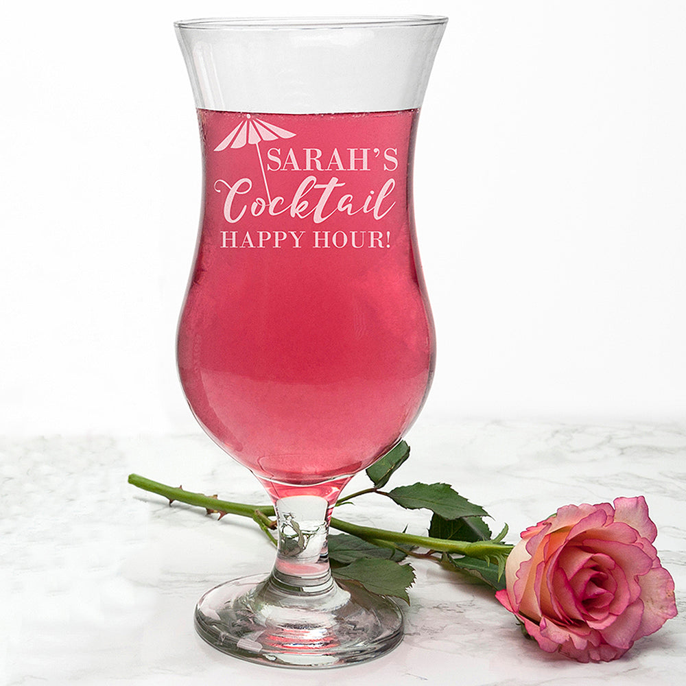 Personalised Happy Hour Cocktail Glass - Cocktail Glasses at Gift Moments