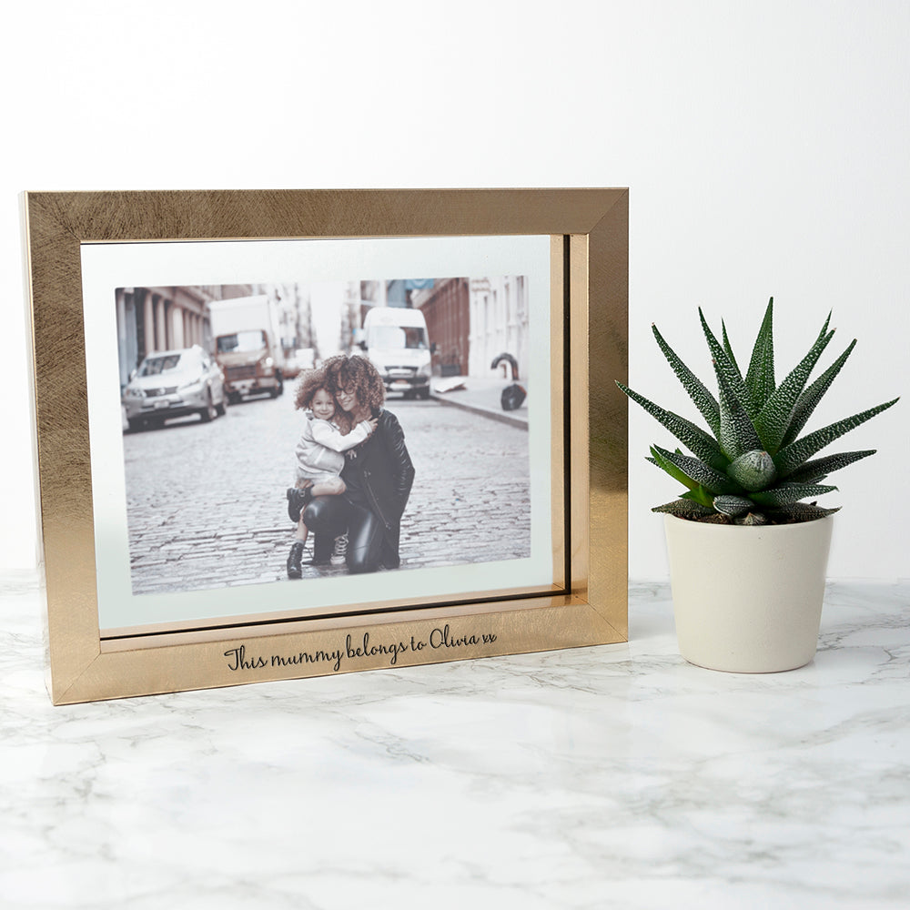 Personalised Metallic Gold Photo Frame: 4 - Photo Frames By Gift Moments