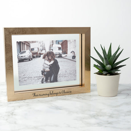 Personalised Metallic Gold Photo Frame - Photo Frames at Gift Moments