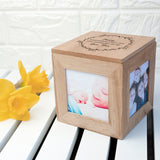 Personalised Thank You Mum Oak Photo Cube - Photo Cubes at Gift Moments