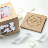 Personalised Thank You Mum Oak Photo Cube - Photo Cubes at Gift Moments