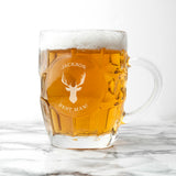 Personalised Dimpled Beer Stein for Him: 3 - Beer Glasses By Gift Moments