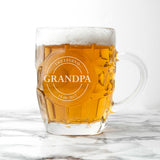 Personalised Emblem Dimpled Beer Glass - The Perfect Gift for Him - Beer Glasses at Gift Moments