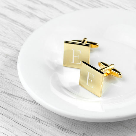 Personalised Gold Plated Square Cufflinks - Cufflinks & Tie Slides at Gift Moments