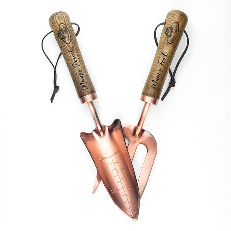 Elegant Personalised Luxe Copper Trowel and Fork Set - Tools at Gift Moments