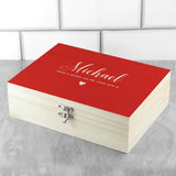 Personalised Red Heart Tea Box Selection - Tea Boxes at Gift Moments