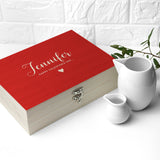 Personalised Red Heart Tea Box Selection - Tea Boxes at Gift Moments