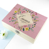 Personalised Pink Botanical Tea Box Selection - Tea Boxes at Gift Moments