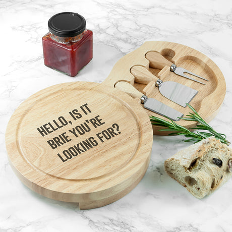 Personalised Cheese Lover Round Board Set - Cheese Boards at Gift Moments