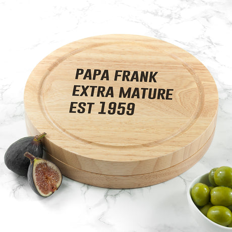 Personalised Cheese Lover Round Board Set - Cheese Boards at Gift Moments