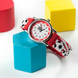 Personalised Kids Red Football Watch: 1 - Metal Watches By Gift Moments