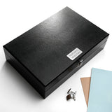 Personalised Black Leather Watch & Cufflink Box - Jewellery Boxes at Gift Moments