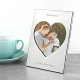 Personalised Silver Plated Heart Photo Frame - Photo Frames at Gift Moments