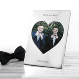 Personalised Silver Plated Heart Photo Frame - Photo Frames at Gift Moments