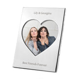 Personalised Silver Plated Heart Photo Frame - Photo Frames at Gift Moments