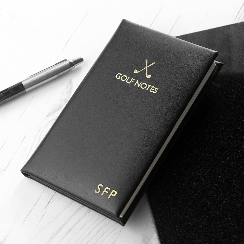 Personalised Luxury Leather Golf Notebooks - Notebooks at Gift Moments