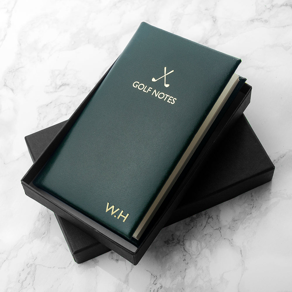 Personalised Luxury Leather Golf Notebooks - Notebooks at Gift Moments