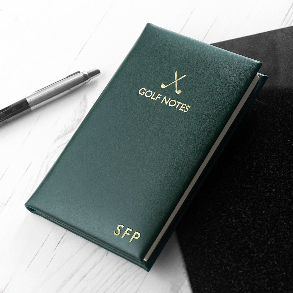 Personalised Luxury Leather Golf Notebooks - Notebooks at Gift Moments