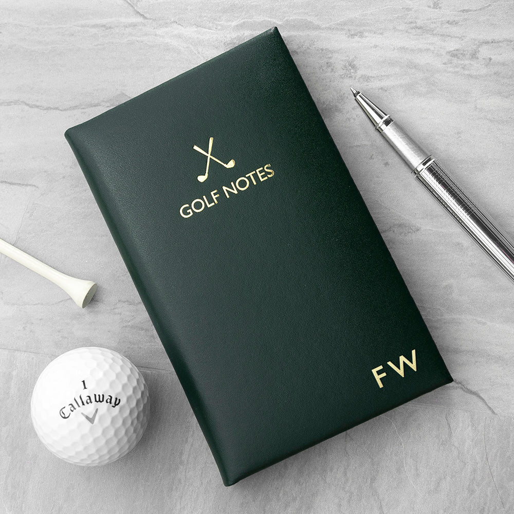 Personalised Luxury Leather Golf Notebooks - Notebooks at Gift Moments