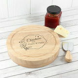 Personalised Christmas Cheese Board Set: 4 - Cheese Boards By Gift Moments