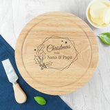 Personalised Christmas Cheese Board Set: 5 - Cheese Boards By Gift Moments