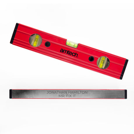 Personalised Red 300mm Spirit Level - Tools at Gift Moments