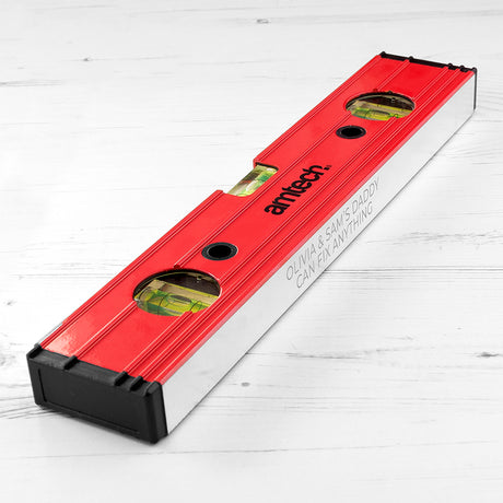 Personalised Red 300mm Spirit Level - Tools at Gift Moments