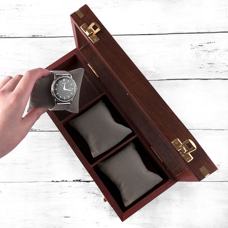 Personalised Luxury Wooden Watch Box - Jewellery Boxes at Gift Moments