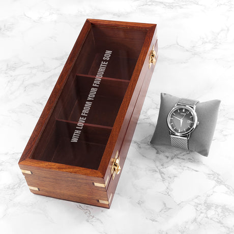 Personalised Luxury Wooden Watch Box - Jewellery Boxes at Gift Moments